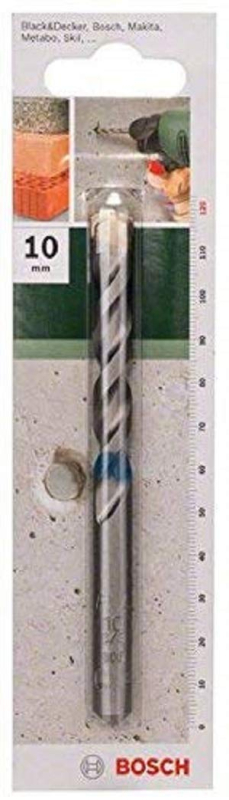 Bosch Outillages 2609255410 Foret à béton ISO 5468 Diamètre 10 mm Longueur 120 mm Diamètre queue 9 mm