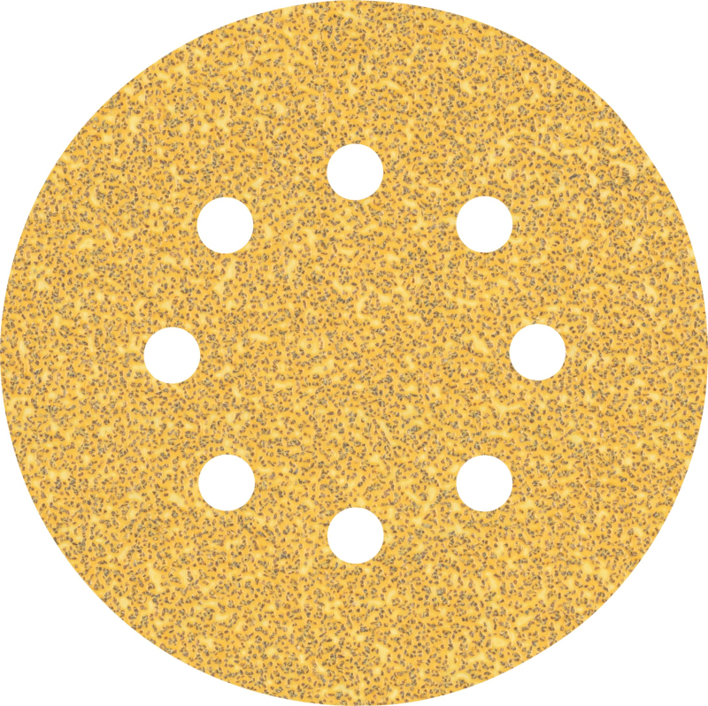 Bosch 50x Feuilles abrasives EXPERT C470 à 8 trous (pour Peinture sur bois, Bois dur, Ø 125 mm, Grain 40, Professional Accessoir