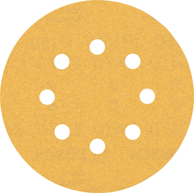 Bosch 50x Feuilles abrasives EXPERT C470 à 8 trous (pour Peinture sur bois, Bois dur, Ø 125 mm, Grain 150, Professional Accessoi