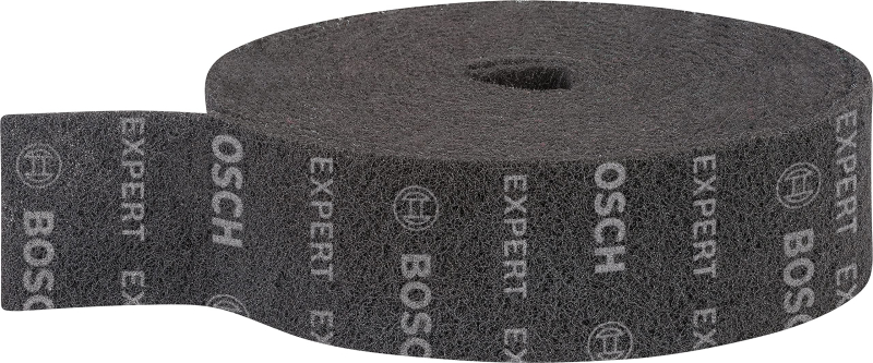 Bosch 1x Rouleaux en non-tissé EXPERT N880 (pour Tôles en acier, Acier inoxydable, Largeur 100 mm, Longueur 10 m, moyen S, Profe