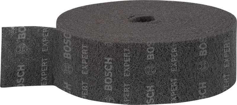 Bosch 1x Rouleaux en non-tissé EXPERT N880 (pour Tôles en acier, Acier inoxydable, Largeur 115 mm, Longueur 10 m, moyen S, Profe