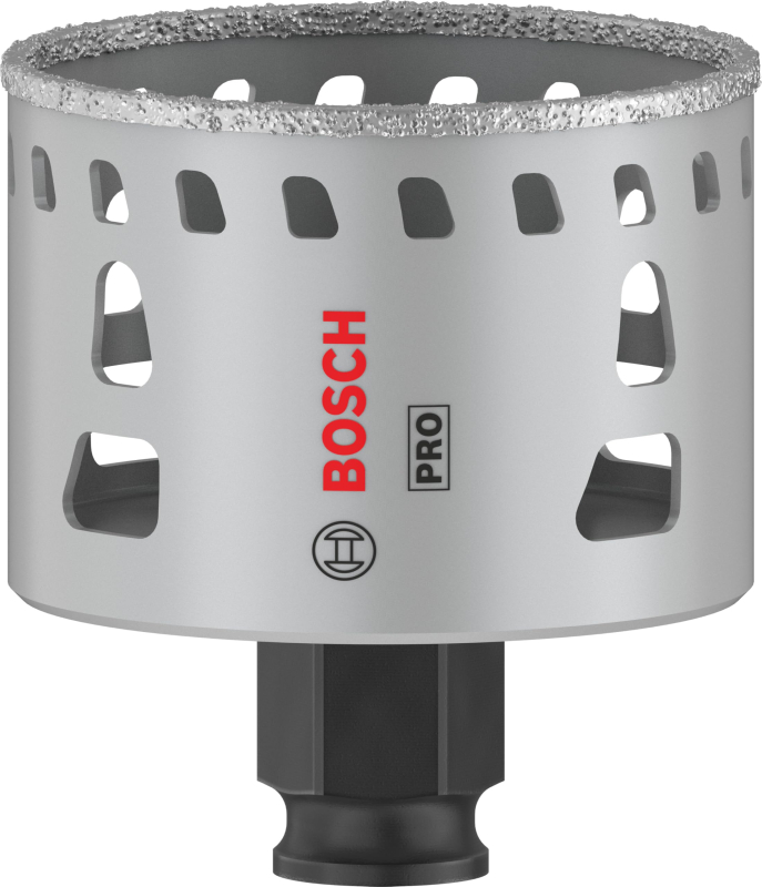 Bosch 1x Scie trépan PRO Tile Power Change Plus (pour Carrelages durs, Carreaux tendres, Ø 60 mm, Professional Accessoire Perceu