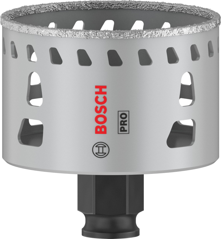 Bosch 1x Scie trépan PRO Tile Power Change Plus (pour Carrelages durs, Carreaux tendres, Ø 65 mm, Professional Accessoire Perceu