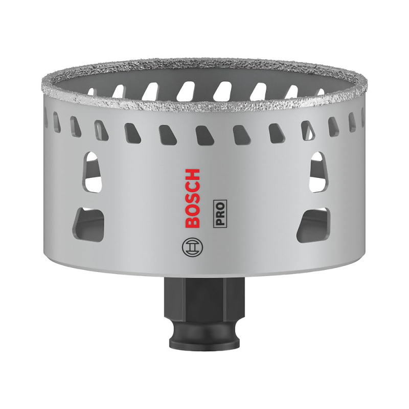 Bosch 1x Scie trépan PRO Tile Power Change Plus (pour Carrelages durs, Carreaux tendres, Ø 79 mm, Professional Accessoire Perceu