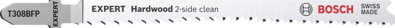 Bosch Professional 2x Lames de scie sauteuse Expert 'Hardwood 2-Side Clean' T 308 BFP (pour Comptoir de cuisine, Panneaux plasti