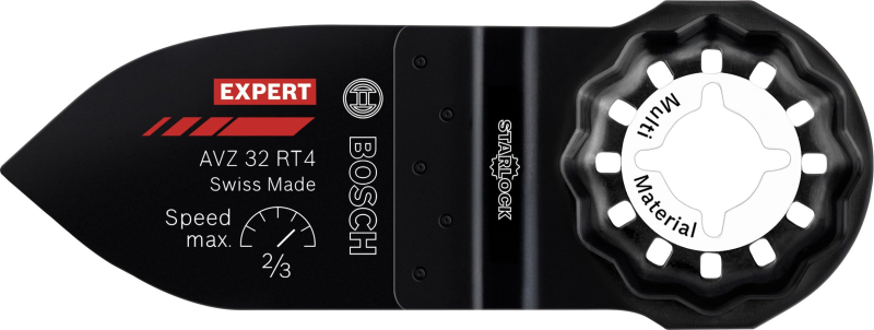 Bosch 1x Languette de ponçage EXPERT AVZ 32 RT4 (pour Peinture sur bois, Stratifié, Ø mm, Grain, Professional Accessoire Outil m