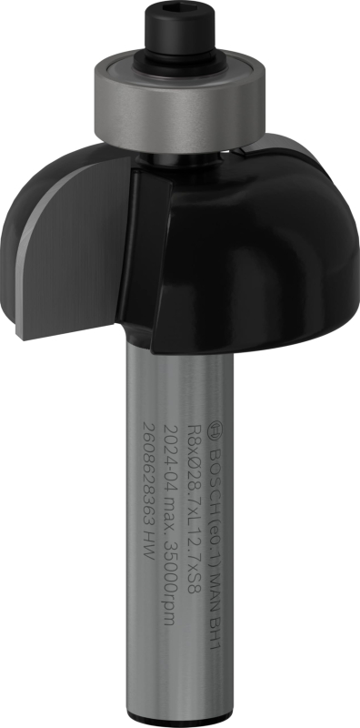 Bosch 1x Fraise à gorge PRO (pour Bois résineux, Bois dur, Ø 28,7 mm, Professional Accessoire Défonceuse manuelle, Fraise à aras