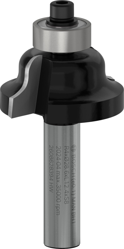 Bosch 1x Fraise à doucine romaine PRO (pour Bois résineux, Bois dur, Ø 28,6 mm, Professional Accessoire Défonceuse manuelle, Fra