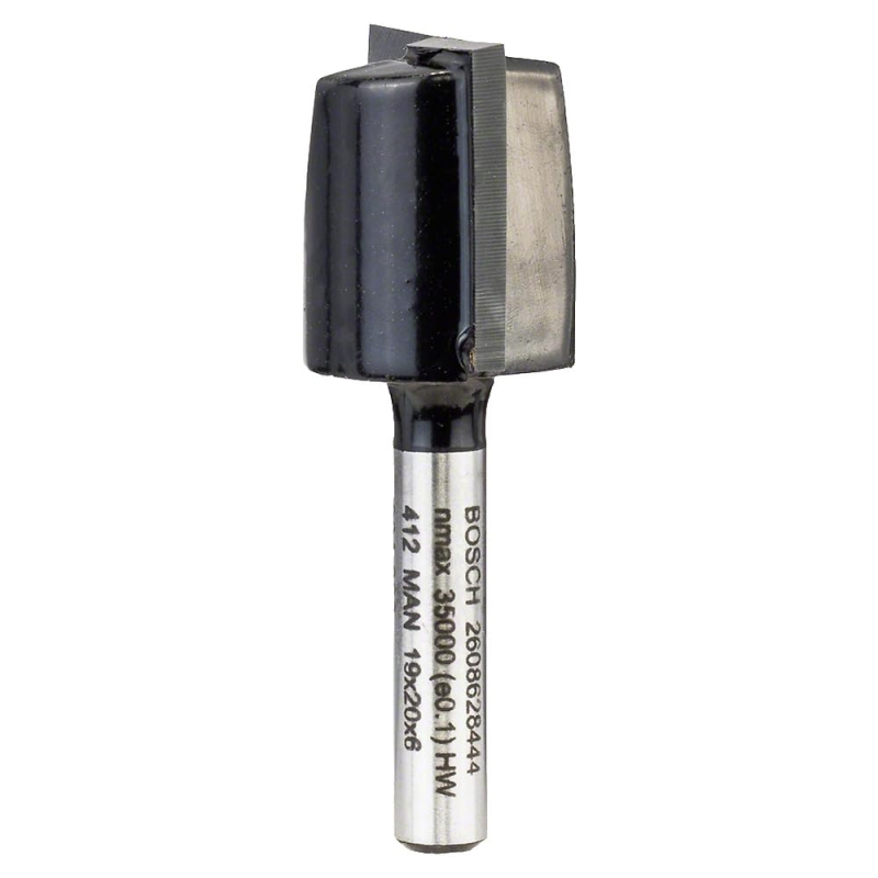 Bosch 1x Fraise à rainurer droite PRO, deux goujures (pour Bois résineux, Bois dur, Ø 19 mm, Professional Accessoire Défonceuse 