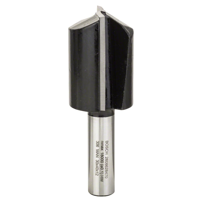 Bosch 1x Fraise à rainurer droite PRO, deux goujures (pour Bois résineux, Bois dur, Ø 30 mm, Professional Accessoire Défonceuse 