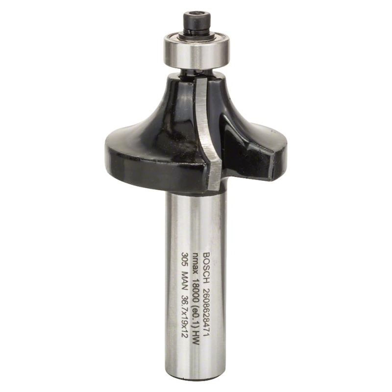 Bosch Outillages 2608628471 Fraise à arrondir 12 mm 12 x 19 x 70 mm Gris