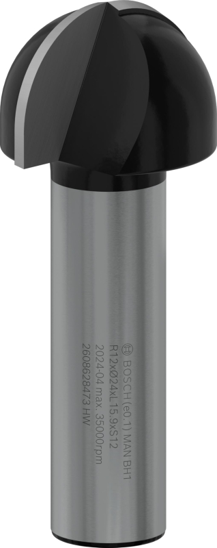 Bosch 1x Fraise à canneler PRO (pour Bois résineux, Bois dur, Ø 24 mm, Professional Accessoire Défonceuse manuelle, Fraise à ara