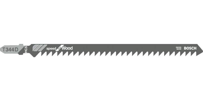 Bosch 2608633A34 (T344D) Lame de scie sauteuse pour bois (lot de 5)