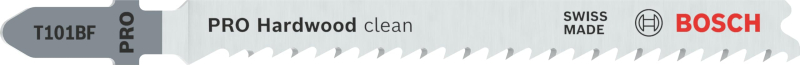 Bosch 25x Lame de scie sauteuse PRO Hardwood clean T101BF (pour Bois dur, Panneau de fibres à densité moyenne, Longueur 100 mm, 