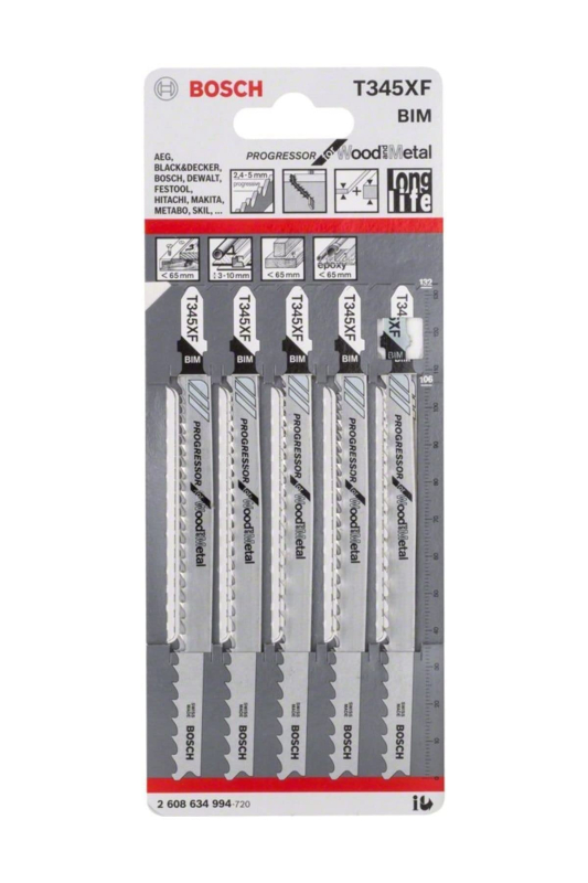 BOSCH Kit de lames de scie scie sauteuse Kit 2 608 634 994