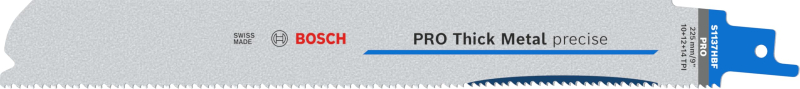 Bosch 5x Lame de scie sabre PRO Thick Metal precise S1137HBF (pour Profilés et tuyaux en métal, Métaux non ferreux, Longueur 225