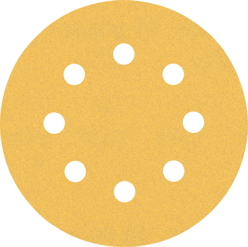 Bosch 5x Feuilles abrasives EXPERT C470 à 8 trous (pour Peinture sur bois, Bois dur, Ø 115 mm, Grain 120, Professional Accessoir