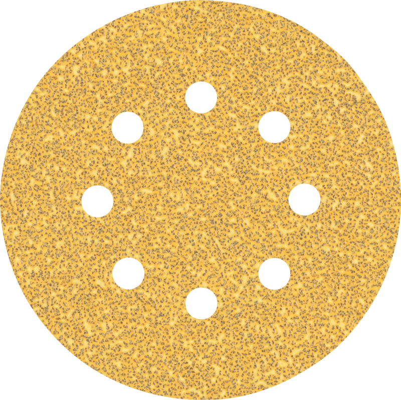 Bosch 5x Feuilles abrasives EXPERT C470 à 8 trous (pour Peinture sur bois, Bois dur, Ø 125 mm, Grain 40, Professional Accessoire