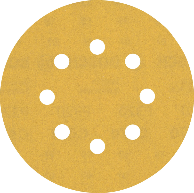 Bosch 5x Feuilles abrasives EXPERT C470 à 8 trous (pour Peinture sur bois, Bois dur, Ø 125 mm, Grain 320, Professional Accessoir