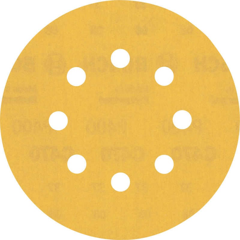 Bosch 5x Feuilles abrasives EXPERT C470 à 8 trous (pour Peinture sur bois, Bois dur, Ø 125 mm, Grain 400, Professional Accessoir