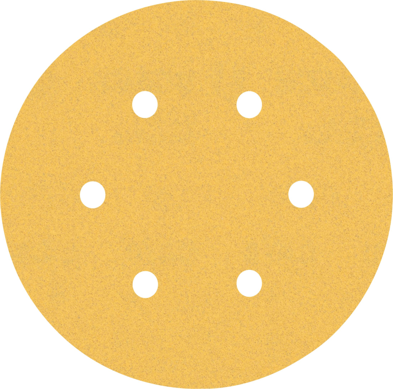 Bosch 5x Feuilles abrasives EXPERT C470 à 6 trous (pour Peinture sur bois, Bois dur, Ø 150 mm, Grain 120, Professional Accessoir
