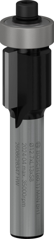 Bosch 1x Fraise à araser PRO pour roulement inférieur (pour Bois résineux, Bois dur, Ø 12,7 mm, Professional Accessoire Défonceu