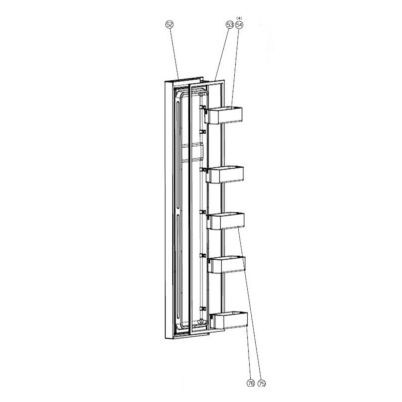 Joint de porte repère 53 (Partie congélateur) HISENSE HK1489206