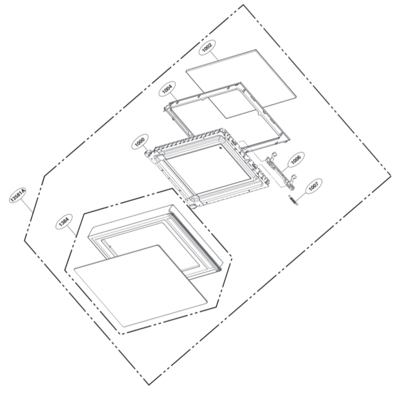 Porte complète repère 13581A LG ADC75446507
