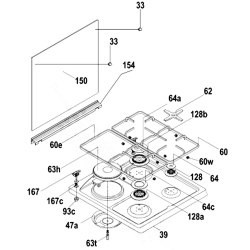 Vitre intérieure (repère 176) CANDY 42390880