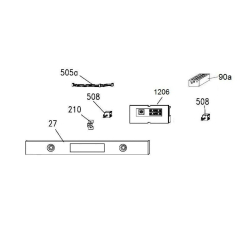 Carte électronique d'affichage programmée ( repère 1206 ) CANDY 49044571