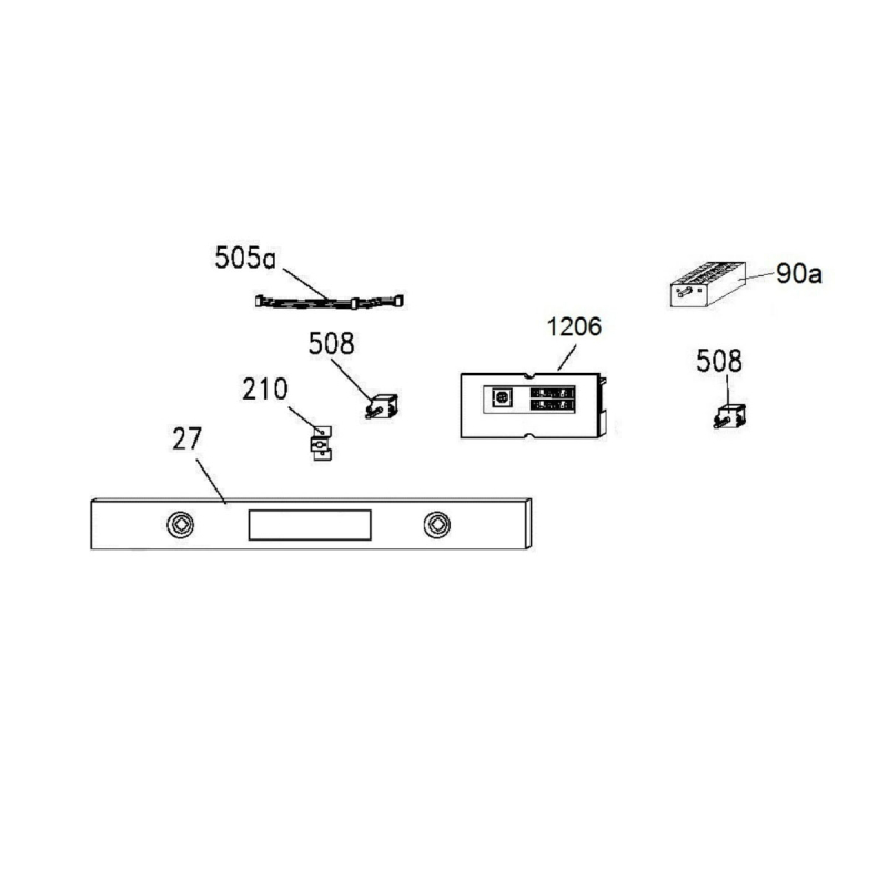Carte électronique d'affichage programmée ( repère 1206 ) CANDY 49044571