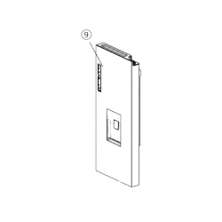 Porte 0060865007 (Partie réfrigérateur droite) repère 9 HAIER 49116397