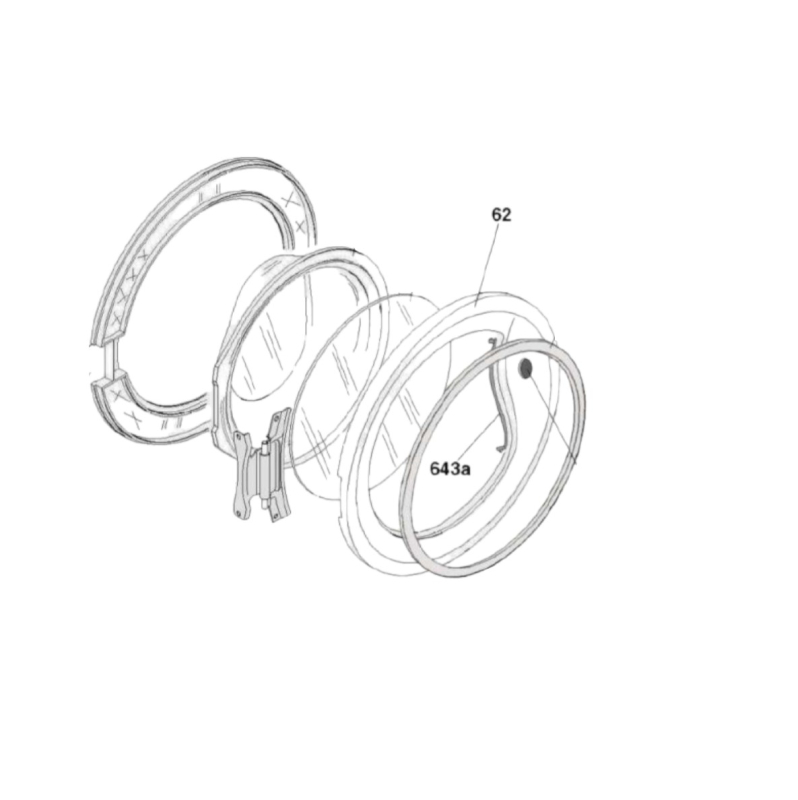 Encadrement du hublot (repère 60) CANDY 70008928