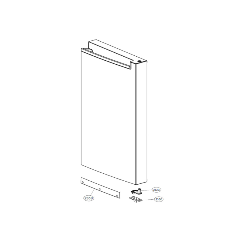 Porte droite (partie congélateur) LG ADD75017115