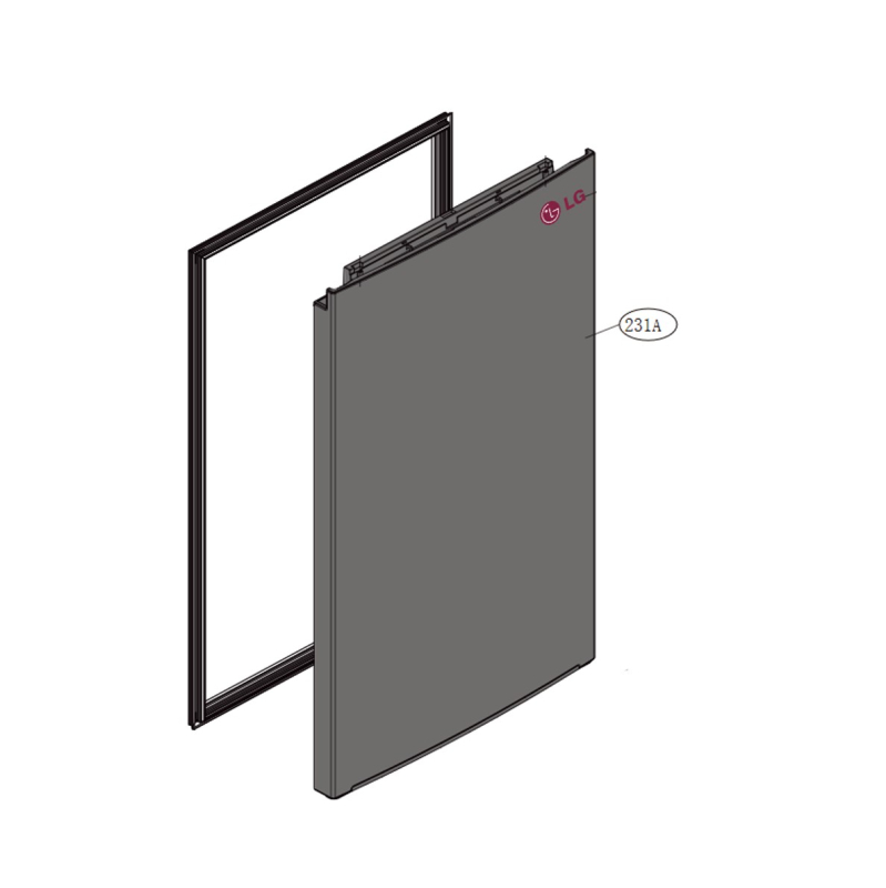 Porte réfrigérateur (repère 231A) LG ADD76195975