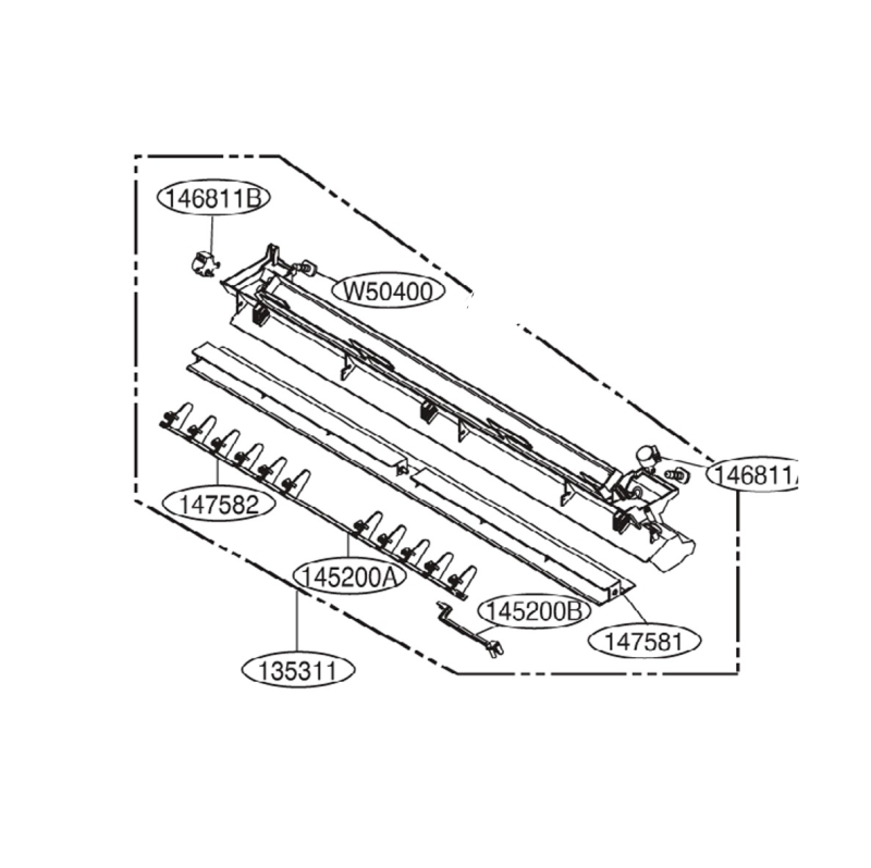 Grille de décharge (repère 135311) LG AEB72004125
