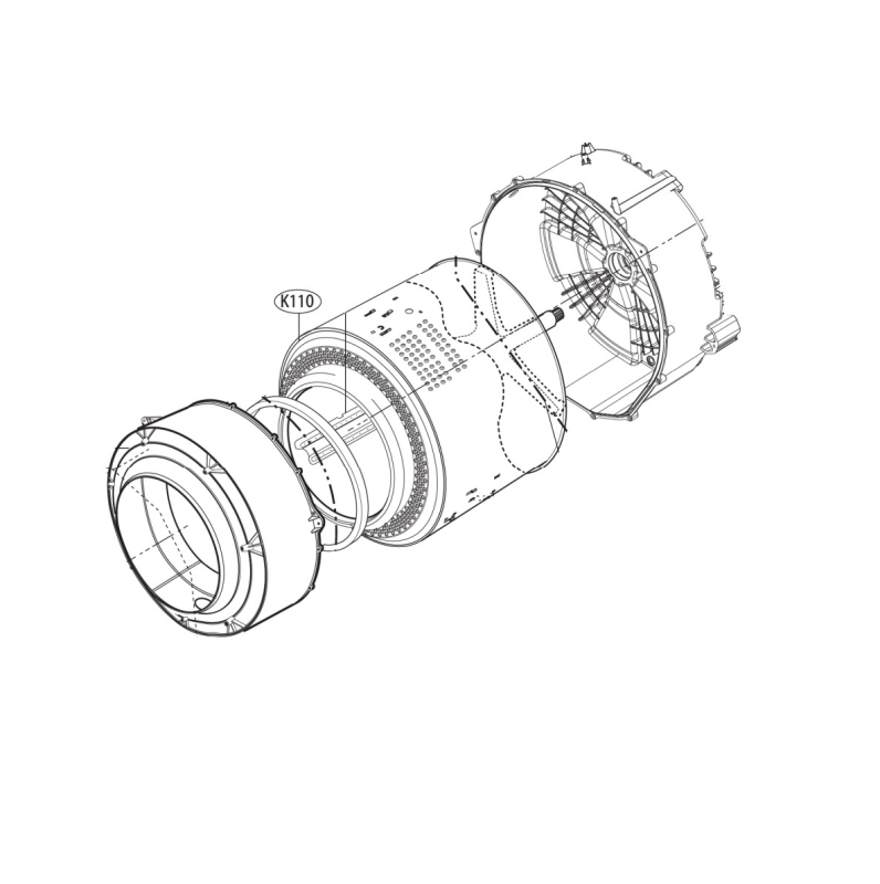 Tambour (repère K110) LG AJQ33587713