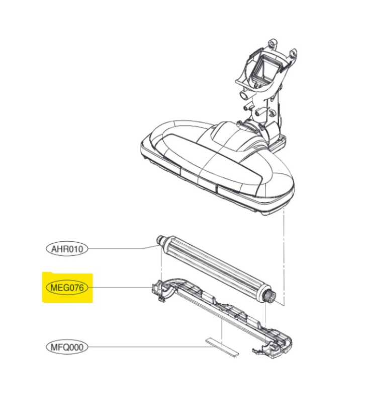 Support de brosse, embout (repère meg076) LG MEG64799502