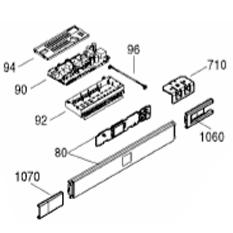 Platine intégrale (repère 90) LIEBHERR 614616400