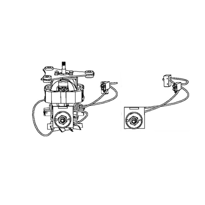 Moteur et interrupteur MOULINEX FS-9100037680