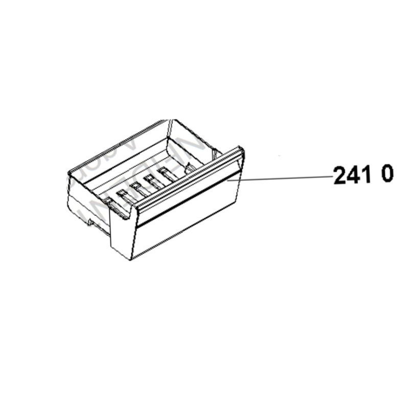 Bac a legumes transparent gris WHIRLPOOL 481010439419