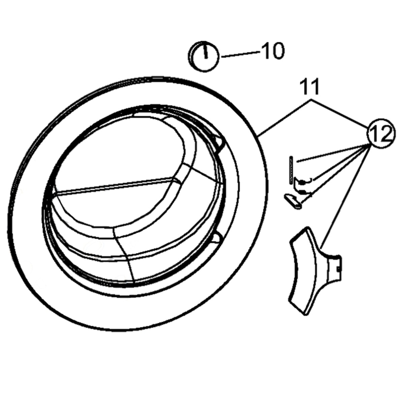 Hublot complet ( repère 11 ) INDESIT C00648473