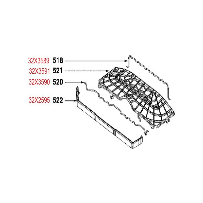 Clayette étagère pour Lave-vaisselle DE DIETRICH 32X3591