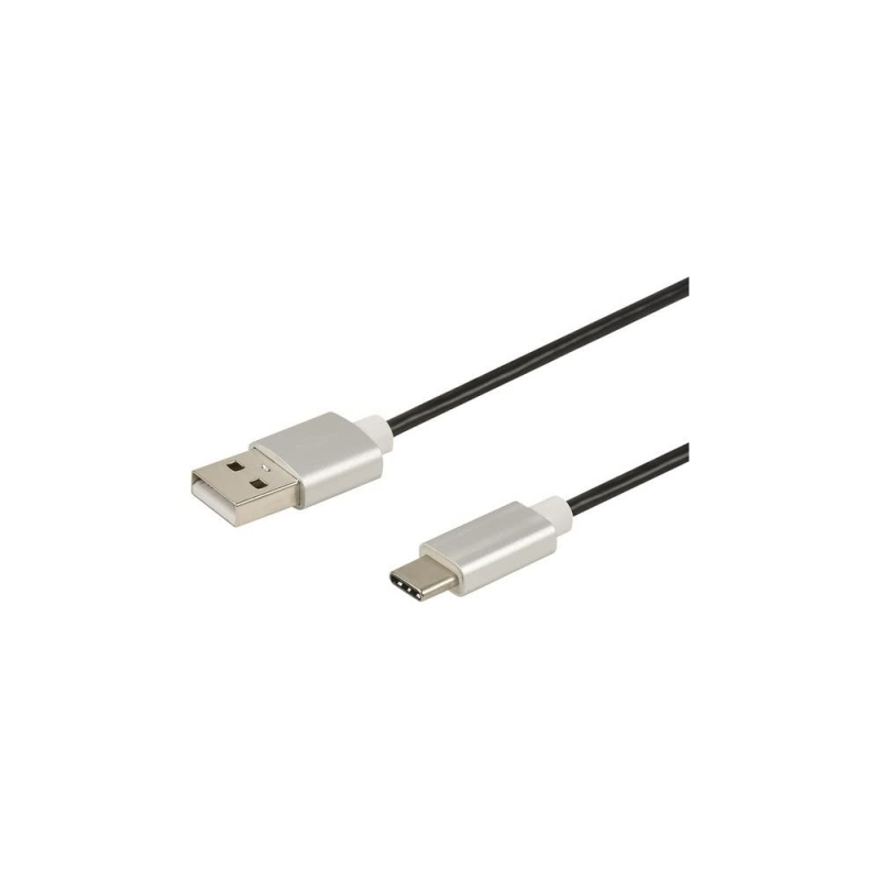 USB Type C M / USB M - 3A - 1m (prises Alu)