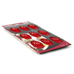 Crealys 513006 Moule à madeleines, Silicone, Rose, 1,5 x 17,3 x 32,6 cm