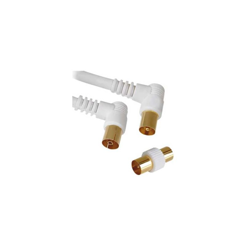 CORDON TV 9.52mm coudé à 90° M/F + ADAPTATeur 5M