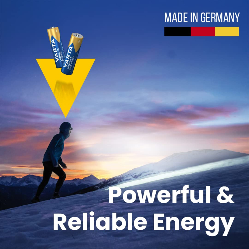 Varta High Energy 4 x AA + 4 x AAA + Lampe Torche.