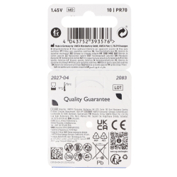 6 PILES APPAREIL AUDITIF PR70