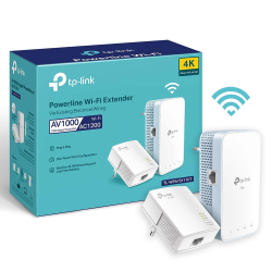 TP-Link CPL WiFi AC1200 Mbps + CPL 1000 Mbps avec Port Ethernet Gigabit, Kit de 2 - Solution idéale pour Profiter du Service Mul