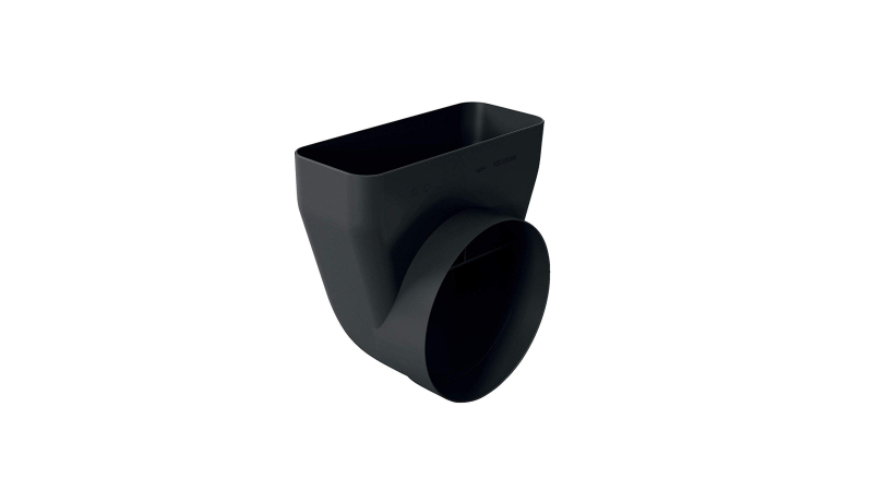 Bosch HEZ9VDSI1 Accessoire d'installation/Adaptateur rond plat 90° / Noir/pour appareils avec sortie d'air ronde verticale